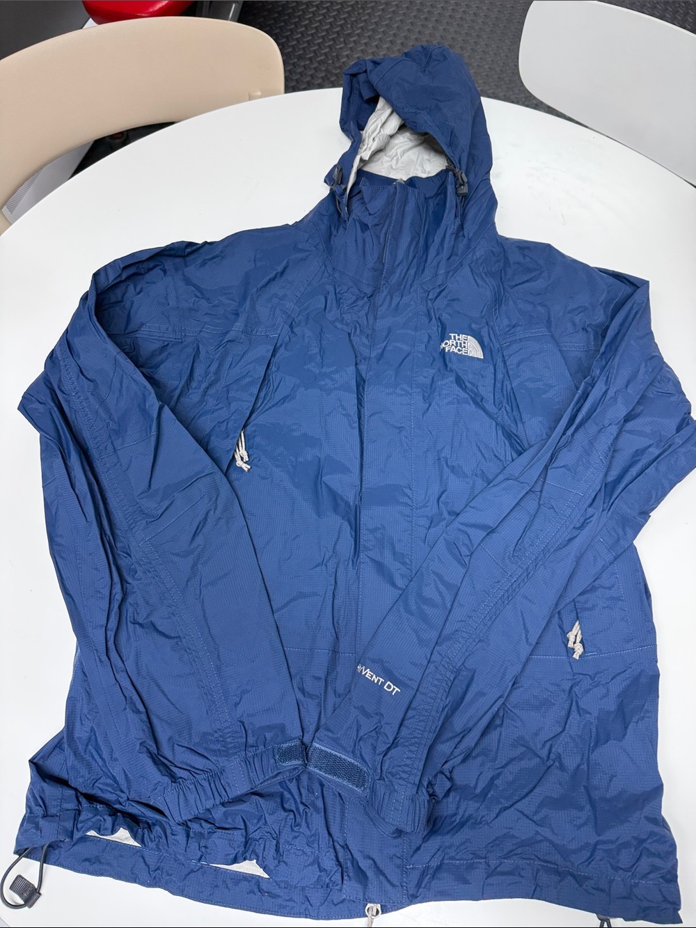The North Face Men's Navy Blue Hooded Rain Shell